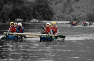 On the water